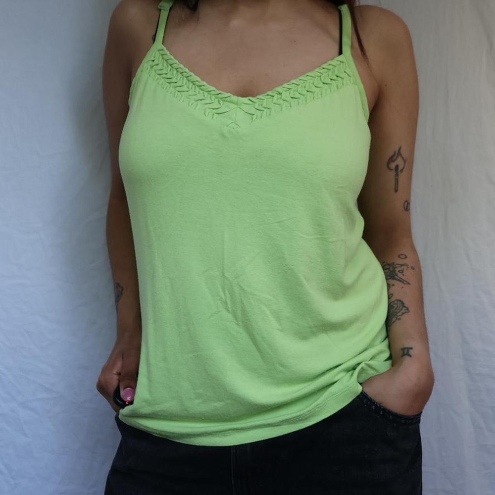 Jessica Basic 90s Lime Green Cami